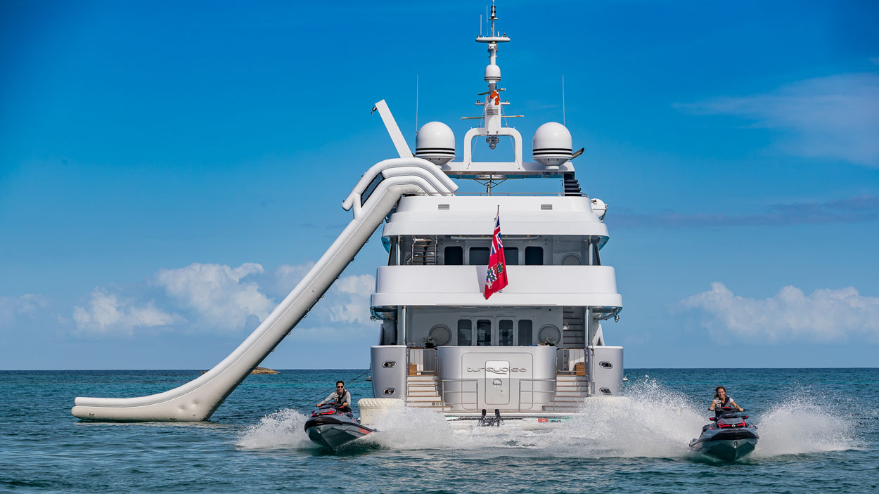 inflatable yacht slides, superyacht toys